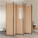 vidaXL 6-Panelen Kamerscherm Beige 300 x 220 cm Stof
