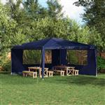 vidaXL Party Tent Zijwand 2 pcs 400 x 195 cm Blauw PE en staal