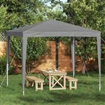 vidaXL Partytent 250 x 250 x 240 cm Lichtgrijs PE en staal
