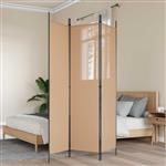 vidaXL 3-Panel Room Divider Beige 150 x 200 cm Stof