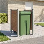 vidaXL Afvalcontainer ombouw Bruin 85 x 85 x 115 cm Aluminium en WPC