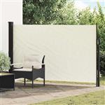 vidaXL Uittrekbaar Zijscherm Crèmekleurig 300 x 170 cm Polyester
