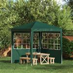 vidaXL Party Tent Zijwand 2 pcs 200 x 195 cm Groen PE en staal