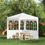 vidaXL Party Tent Zijwand 2 pcs 200 x 195 cm Wit PE en staal