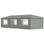 vidaXL Partytent 900 x 300 x 255 cm Lichtgrijs PE en staal