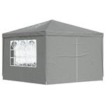 vidaXL Partytent 300 x 300 x 255 cm Lichtgrijs PE en staal