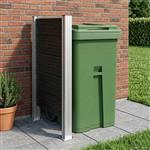 vidaXL Afvalbak Schutting Grijs 85 x 12 x 115 cm Aluminium en WPC