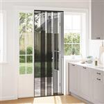 vidaXL Insect deurenscherm met gaaskleed Zwart 80 x 220 cm Polyester