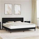 vidaXL Bedframe met LED-stripverlichting Zwart 180 x 200 cm Kunstleer