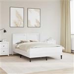 vidaXL Bedframe met LED-stripverlichting Wit 120 x 200 cm Kunstleer
