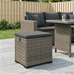 vidaXL Tuinvoetbank met Kussen 40 x 30 x 40 cm