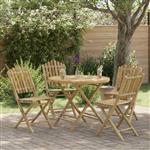 vidaXL Tuinstoel 4 pcs Naturel Bamboe