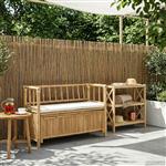 vidaXL Tuinkast Bank 110 x 47 x 80 cm Bamboe Naturel Rechthoekig