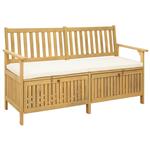 vidaXL Opslagbank met kussen met opslag met de deur 148 x 63 x 84 cm