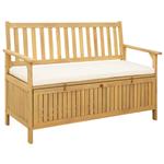 vidaXL Opslagbank met kussen met opslag met de deur 120 x 63 x 84 cm