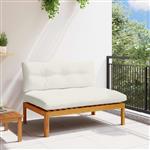 vidaXL Midden Sofaset Natuurlijk en Crème Wit 120 x 80 x 82 cm