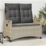 vidaXL Tuinbank met kussen 105 x 60 x 112 cm staal
