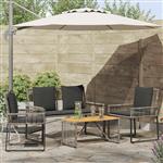 vidaXL Buitenmeubelset 9 pcs Grijs en Donkergrijs poly rattan