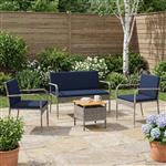 vidaXL Tuin set met kussen staal