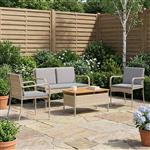 vidaXL Tuin set met kussen staal