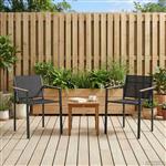 vidaXL Tuinstoelen 2 pcs Zwart en Anthraciet 53,5 x 59 x 77 cm