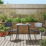 vidaXL Tuinstoelen 2 pcs Antraciet 51 x 55 x 81 cm Staal