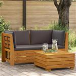 vidaXL 2-delige Tuin loungeset Massief Acaciahout Bruin