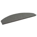 vidaXL Zelfklevende Trapmatten Halfrond 15 pcs Grijs 80 x 28 x 3,5 cm
