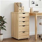 vidaXL Kast Bruin 34 x 39 x 61,5 cm Massief Vurenhout