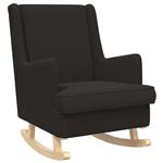 vidaXL Schommelstoel Zwart 62 x 80 x 85 cm Schapenstof