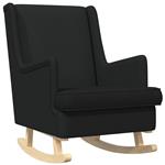 vidaXL Schommelstoel Zwart 62 x 80 x 85 cm Stof