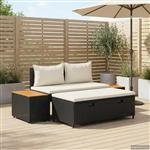 vidaXL Buiten bankenset 4 -Seater 4 pcs 55 x 30 x 39 cm