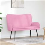 vidaXL 2-Zits Sofa Roze 115 x 61 x 87 cm Stof