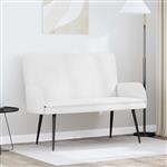 vidaXL 2-Zits Sofa Wit 115 x 61 x 87 cm Stof
