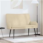 vidaXL 2-Zits Sofa Crèmekleurig 115 x 61 x 87 cm Stof