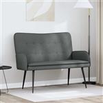 vidaXL 2-zitsbank Donkergrijs 115 x 61 x 87 cm Stof