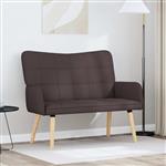 vidaXL Twee Persoons Sofa Donkerbruin 115 x 61 x 87 cm Stof