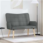 vidaXL Twee Persoons Sofa Donkergrijs 115 x 61 x 87 cm Stof