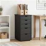 vidaXL Kast Zwart 34 x 39 x 61,5 cm Massief Vurenhout