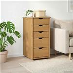 vidaXL Kast Honingbruin 34 x 39 x 61,5 cm Massief Vurenhout