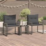 vidaXL Buitenmeubelset 7 pcs Grijs en Donkergrijs poly rattan