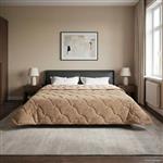 vidaXL Winter Dekbed Taupe 200 x 200 cm Microfiber en Teddy fleece