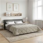 vidaXL Winter Dekbed Gekwilt Lichtgrijs 200 x 200 cm