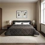 vidaXL Winter Dekbed Gekwilt Antraciet 220 x 240 cm