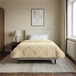 vidaXL Vol jaar dekbed Crème 140 x 220 cm Microfiber en Teddy fleece