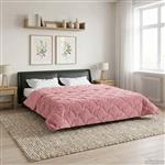 vidaXL Vol jaar dekbed Roze 220 x 260 cm Microfiber en Teddy fleece