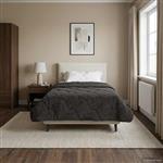 vidaXL Vol jaar dekbed Gekwilt Antraciet 135 x 200 cm