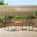 vidaXL Tuinstoelen 2 pcs Zwart 48 x 55 x 89,5 cm Rattan