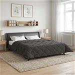 vidaXL Zomer Dekbed Antraciet 240 x 260 cm Microfiber en Teddy fleece