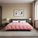 vidaXL Vol jaar dekbed Gekwilt Roze 200 x 200 cm Microfiber